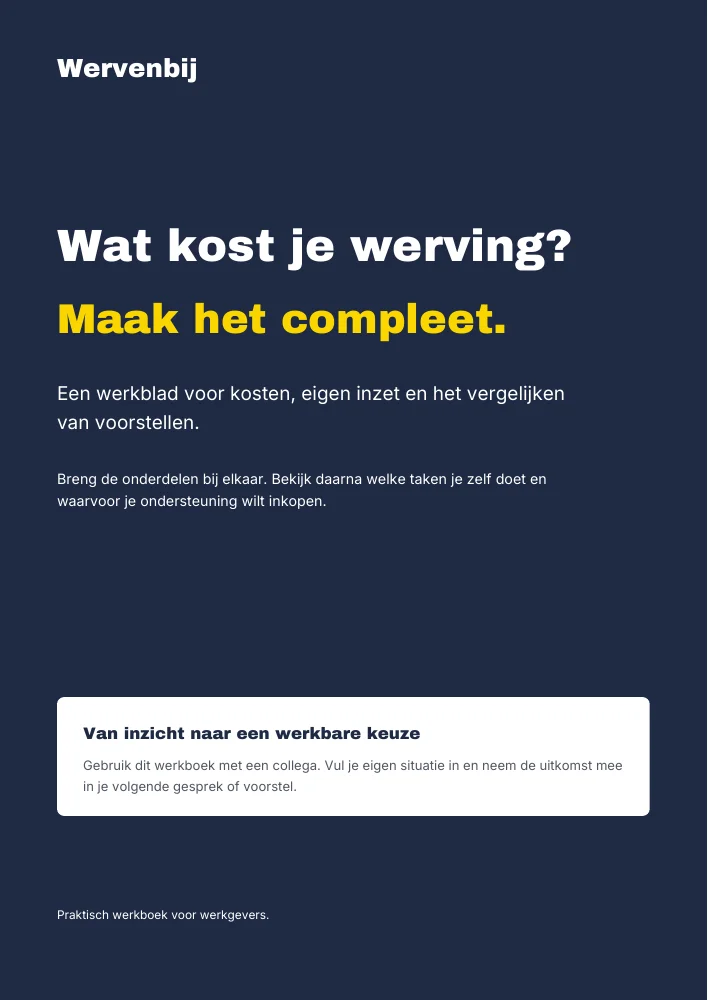 Omslag van Je wervingsbudget